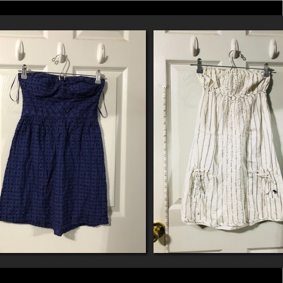 LOT OF 2 STRAPLESS DRESSES XS SIZE 0 - Picture 1 of 7